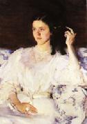 Cecilia Beaux Sita and Sarita(Girl with a Cat) oil on canvas